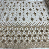 Beaded 3D Floral Lace Fabric 54"