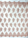 Camila Embroider Floral Damask Lace Fabric - Floral Damask, 54" Width (1 Yard)
