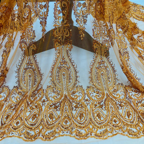 Beaded Embroidered Lace Mesh