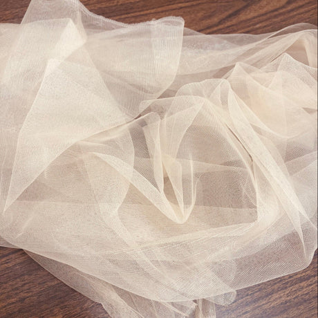 2-Way Stretch Nylon Net Mesh Fabric - White, 60" Width (1 Yard)