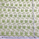 Beaded Lace Fabric Embroidered On 100 Percent Polyester Net Mesh - Fuchsia, Lime Green, Lilac, Silver, Mustard, 53" Width (1 Yard)
