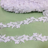 Beaded Corded Lace Trim 1.5" Wide