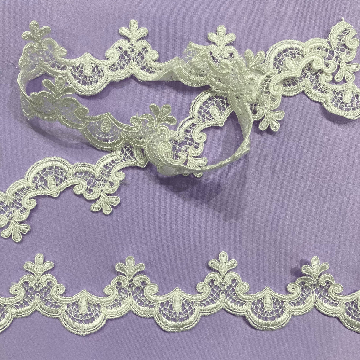 Embroidered Corded Lace Trim