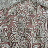 Beaded Lace Fabric on Polyester Net Mesh