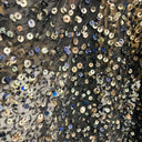 Sequined Lace Fabric Black Chiffon