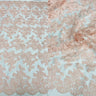 1 Yard Corded Bridal Lace Fabric Embroidered on 100% Polyester Net Mesh – 51"