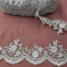 Corded Lace Trimming 3.75" Embroidered Mesh