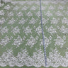 1 Yard Handcrafted Silver Corded Lace Fabric – 51"