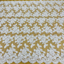 Beaded Corded Bridal Lace Fabric