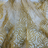 Beaded Sequined Bridal Lace Fabric