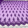 Beaded Corded Lace Fabric - Embroidered On 100% Polyester Net Mesh, 53" Width, 6 Colors (1 Yard)