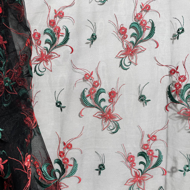 Beaded Embroidered Lace Mesh