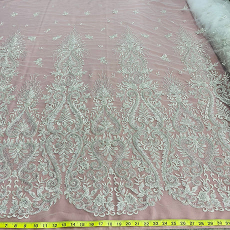 Beaded Embroidered Lace Mesh
