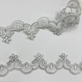 Polyester Net Mesh Corded Lace Trimming 1.5"