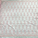 Corded Bridal Lace Fabric on Polyester Net Mesh