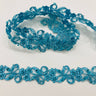 Beaded Corded Lace Trim on Organza