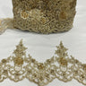 Beaded Corded Floral Lace Trimming