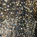 Sequined Lace Fabric Black 54" Wide