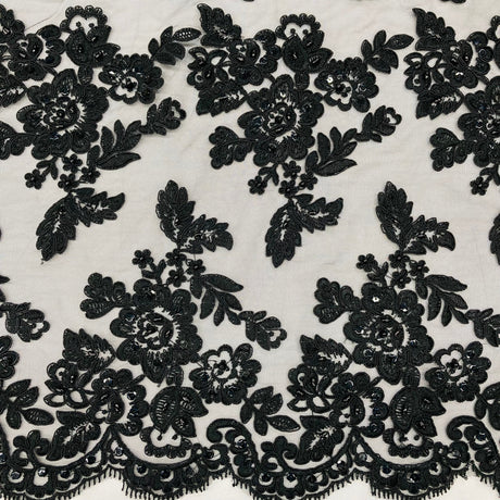 Beaded Corded Bridal Lace