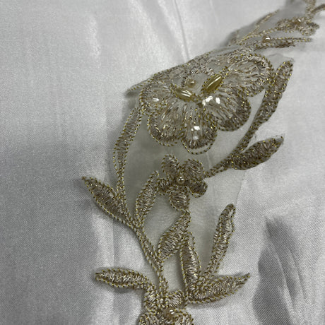 Embroidered Lace Applique Ivory