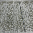 Beaded Lace Fabric Antique Silver