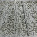 Beaded Lace Fabric Antique Silver