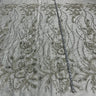 Beaded Lace Fabric Antique Silver