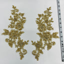 Beaded Corded Floral Lace Applique
