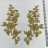 Beaded Corded Floral Lace Applique