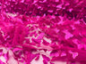 3D Butterfly Metallic Design Polyester Fabric - Metallic Butterfly Embroidery, Mesh Lace, 58" Width (1 Yard)