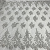 Beaded 3D Floral Lace Fabric 52" Wide