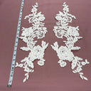 Corded Floral Applique Embellishment