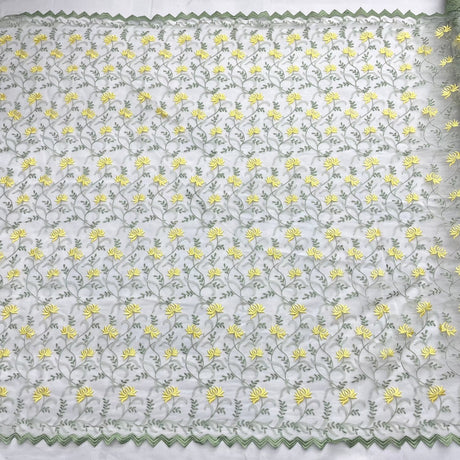 Embroidered Lace Fabric 100% Polyester Net Mesh 54"