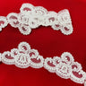 Beaded Corded Lace Trim 4 Inch Polyester Net Mesh