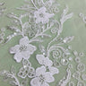 1 Yard Luxurious Beaded Lace Fabric Embroidered on Polyester Net Mesh