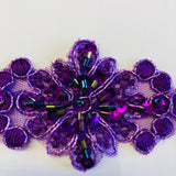 Beaded Corded Lace Trim 100% Polyester Net Mesh