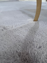 Bella Rug Collection Polyester Fabric - Soft Luxurious Modern Rug, Sandy Beige, Slate Silver, Raven Charcoal, 6' 5" x 9' 2", 2' x 6' (1 Piece)