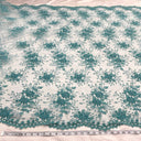 Beaded Lace Fabric on Polyester Net Mesh