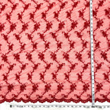 Beaded Lace Fabric on Polyester Net Mesh