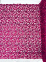 Angela Metallic Corded Lace Fabric - Embroidered Sequins Mesh Lace, Double Scallop Edge, 50-54" Width (1 Yard)