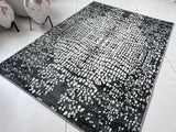 Tess 908 Gray Polypropylene Area Rug - Gray, Soft Backing, Power-Loomed, Stain And Fade Resistant (5' 3" X 7' 4")