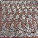 Embroidered Bridal Lace White Mesh