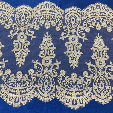 Polyester Lace Trimming Corded Double-Sided 13"