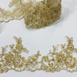 Beaded Corded Lace Trimming 4"