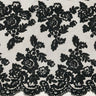 1 Yard Elegant Beaded and Corded Bridal Lace Fabric Embroidered on 100% Polyester Net Mesh White