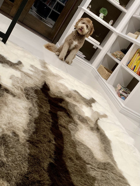 Animal Print Faux Fur Area Rug/Bed Cover Collection for Modern Spaces