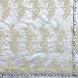 1 Yard Corded Embroidered Bridal Lace Fabric for Wedding Gowns 54 inch Width