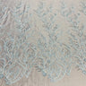 1 Yard Beaded Lace Fabric Embroidered on 100% Polyester Net Mesh | Lace USA - GD-210904 - Ivory - 51" Width