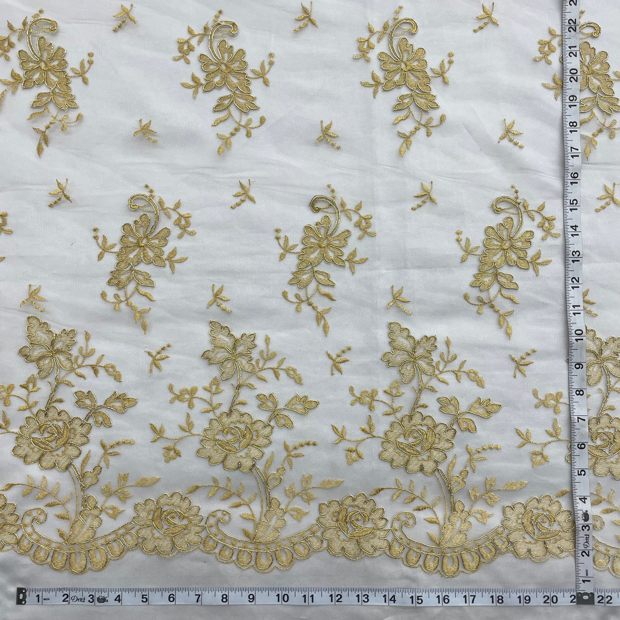 Bridal Lace Fabric Corded Embroidered 54" Wide