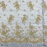 Bridal Lace Fabric Corded Embroidered 54" Wide